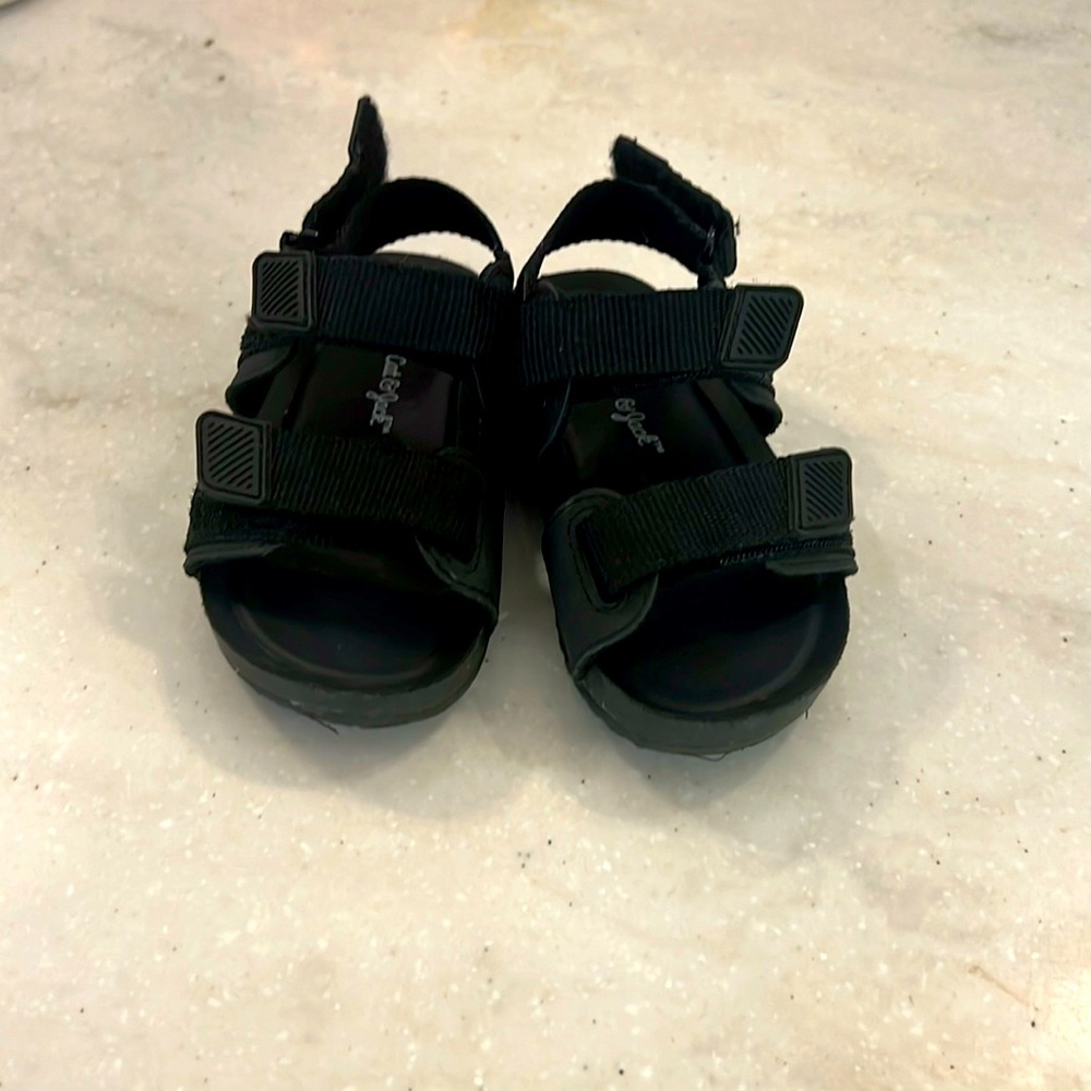 Cat and Jack black sandals size 6.